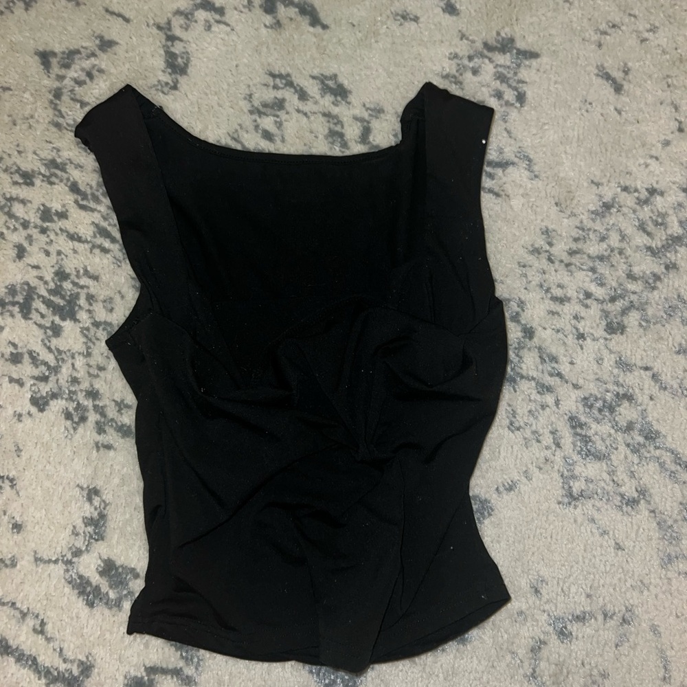 Elegant Black Cowl Neck Top